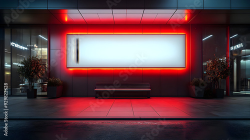 A modern urban scene featur...