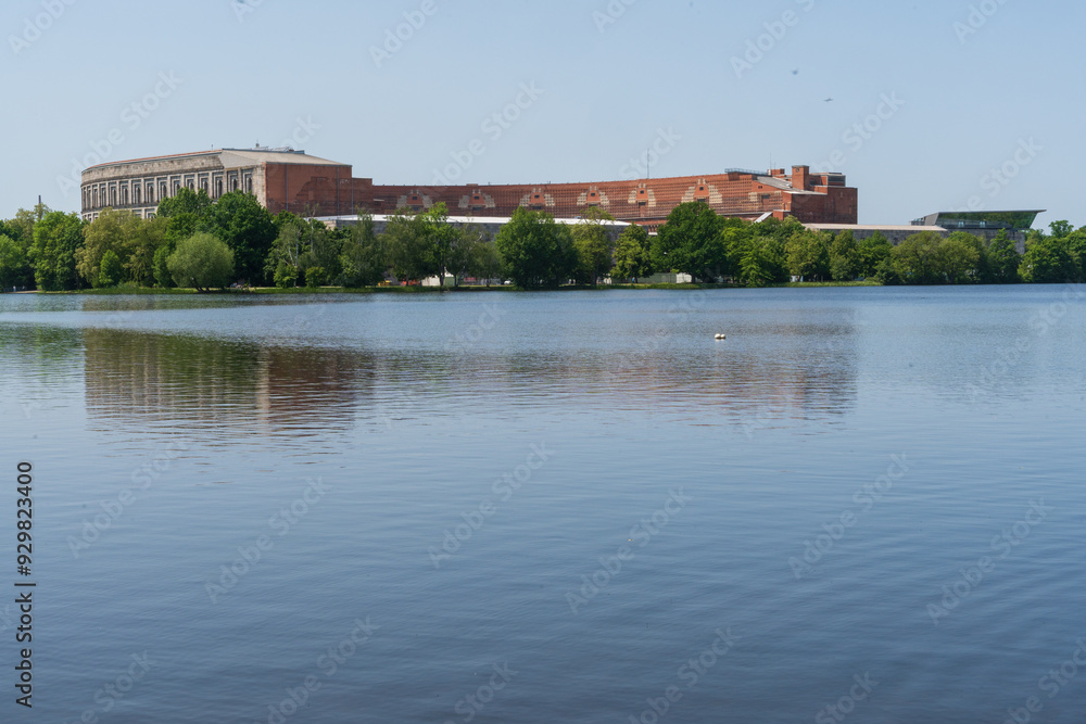 Obraz premium Nazi Party Rally Grounds and Kongresshalle (Congress Hall) in Nuremberg, Germany