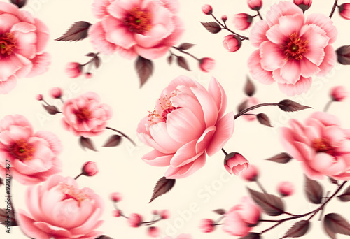 Illustration of a floral pattern