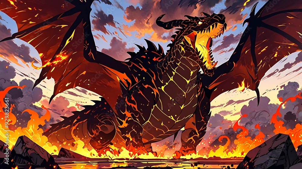 Fototapeta premium Dragon illustration