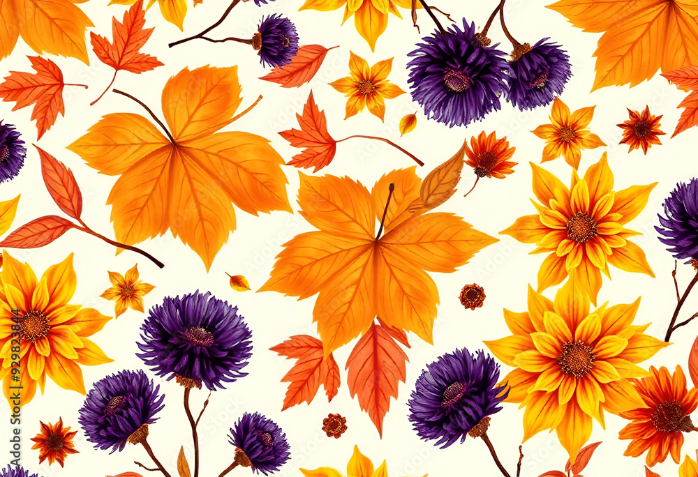Illustration of a floral pattern Illustration of a floral pattern