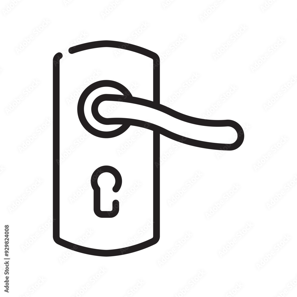 door handle icon design vector template door handle icon design vector template