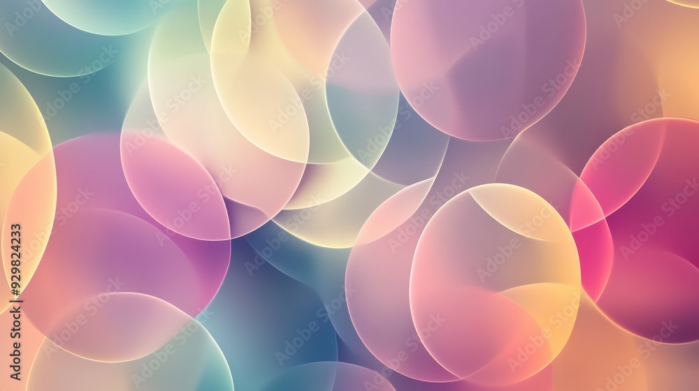 Abstract Background with Overlapping Pastel Circles Abstract Background with Overlapping Pastel Circles