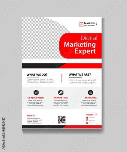 Digital marketing expert corporate professional business flyer design template