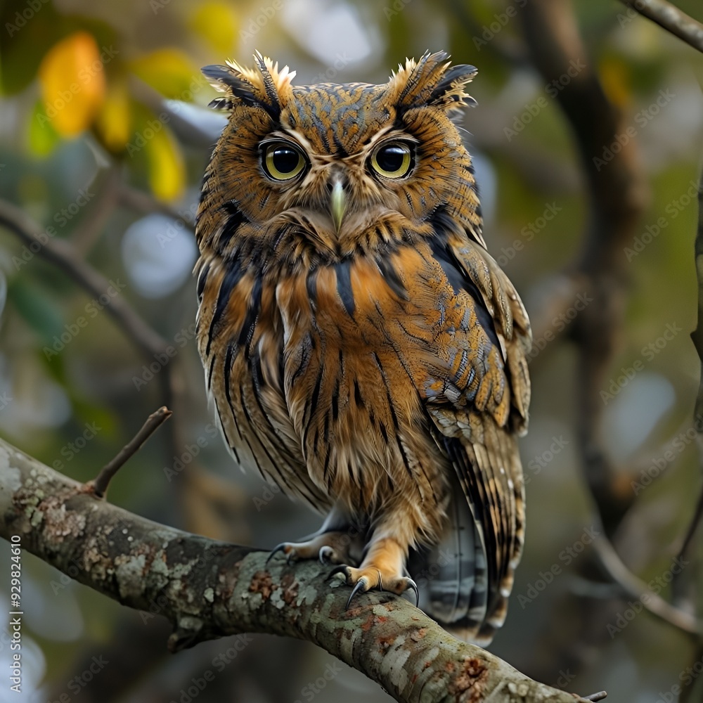 Fototapeta premium owl sitting on a branch