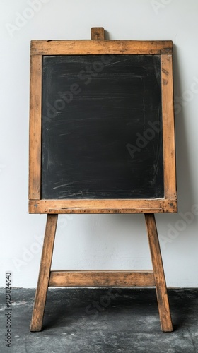 Vintage Wooden Framed Chalkboard: Classic Educational Tool for Interactive Learning and Creative Expression. Back-to-School Essential in 4K High-Quality Wallpaper. Perfect for Classroom Decor, Teachin photo