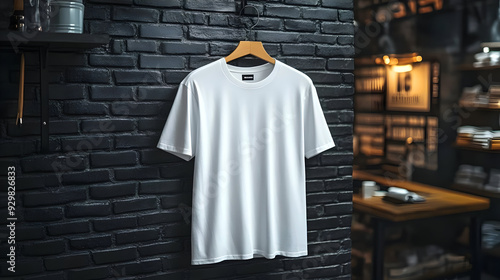 A plain white t-shirt displ...