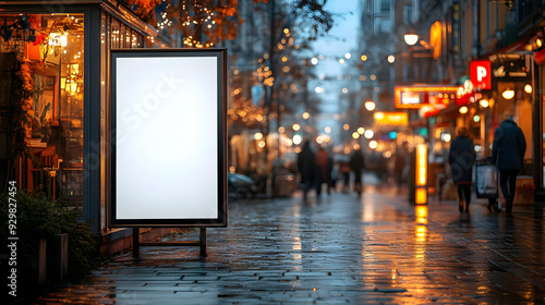 A quiet street scene with a...