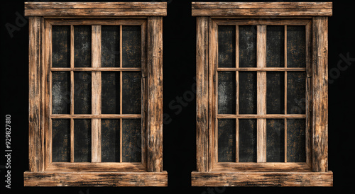 Old Wooden Windows.