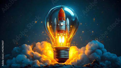 A rocket launching from a l...