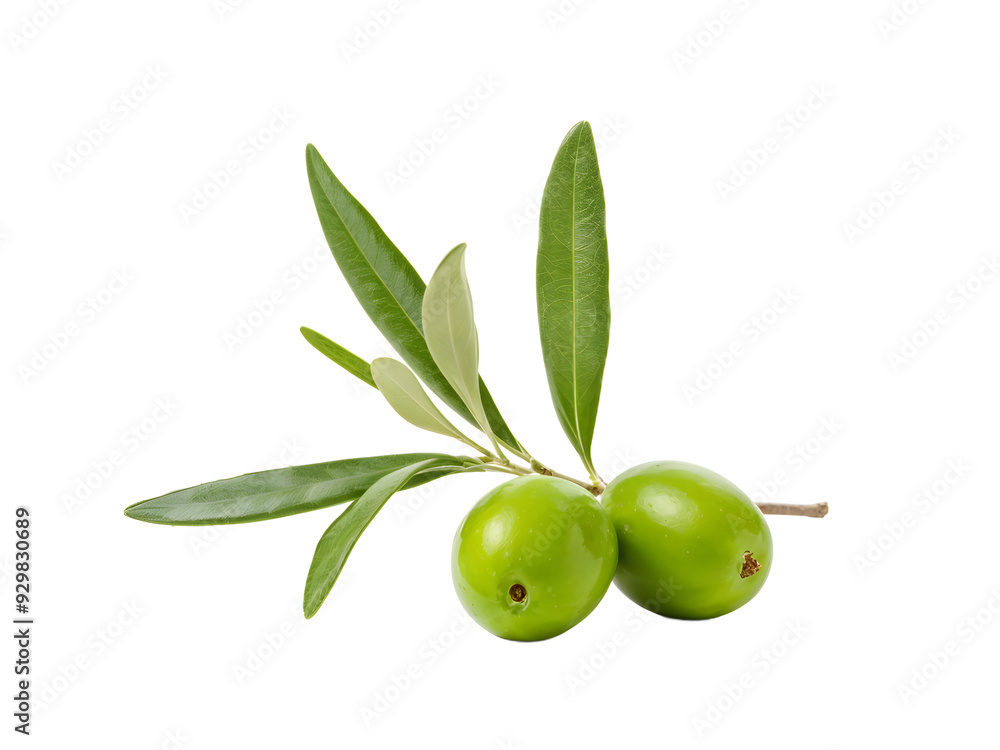 fresh olive branches with leaves isolated on white background closeup fresh olive branches with leaves isolated on white background closeup