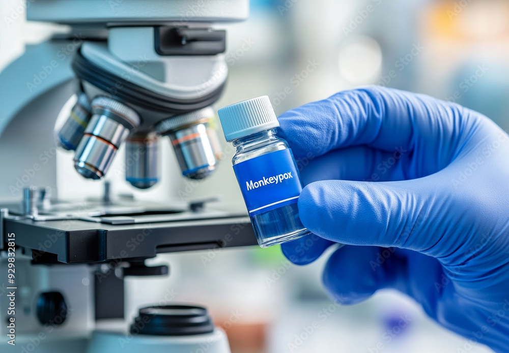 A close-up of the hands and gloved fingers of a medical professional wearing blue protective A close-up of the hands and gloved fingers of a medical professional wearing blue protective