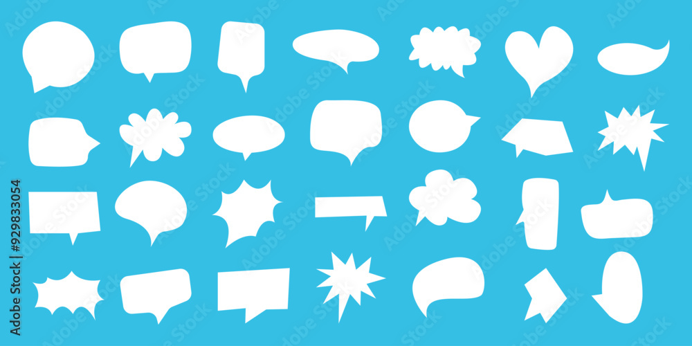 Obraz premium Comic Speech Bubble, speech balloon, chat bubble line art icon for apps and websites.