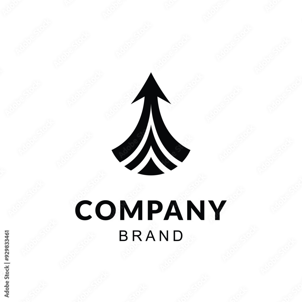 Fototapeta premium Modern Abstract Arrow Logo for Progressive Brands