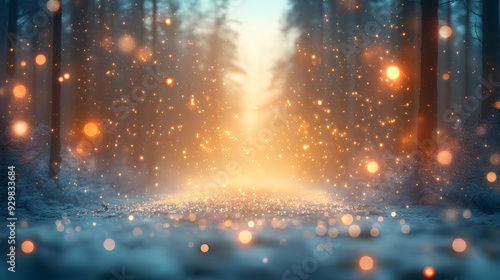 A serene winter landscape i...