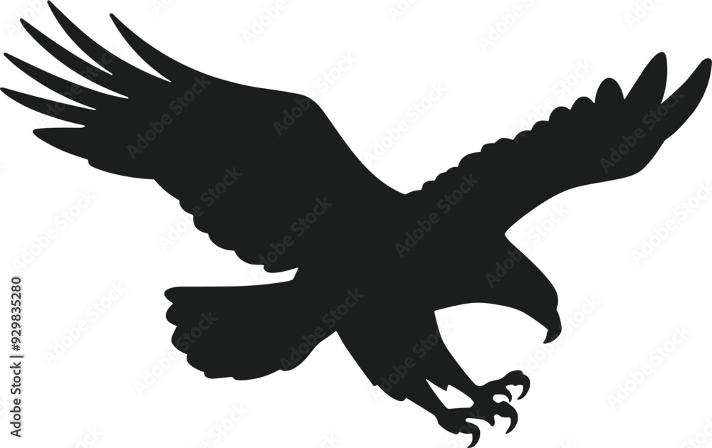 An Eagle Silhouette Vector An Eagle Silhouette Vector