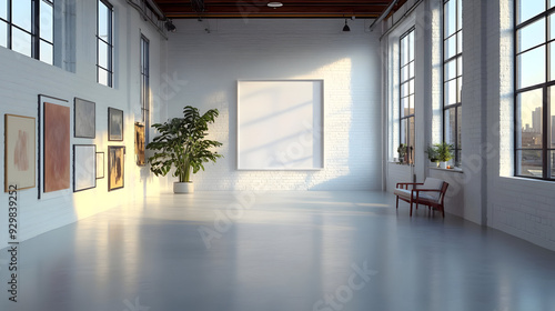 A spacious gallery with nat...