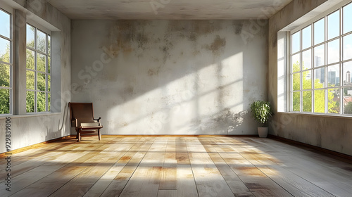 A spacious, empty room with...
