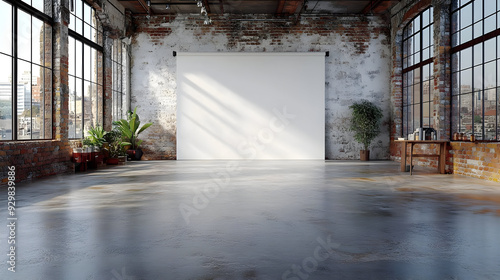 A spacious, industrial-styl...