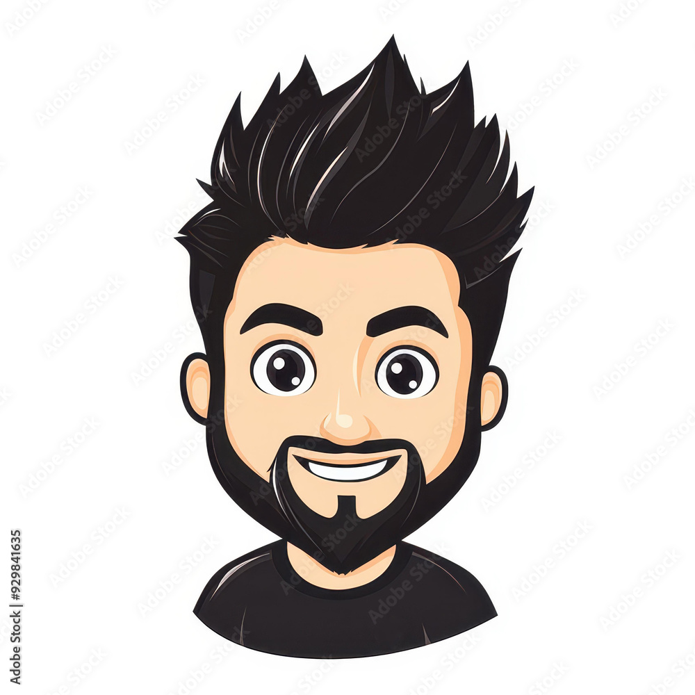 Fototapeta premium Create a fun, animated flat avatar that brings your character to life with vibrant colors and engaging visuals. Perfect for any project