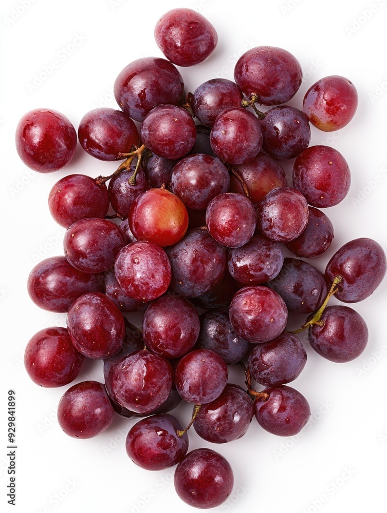 Red Grapes on White Surface Red Grapes on White Surface