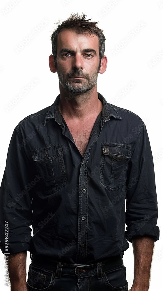 man on white background. man on white background.