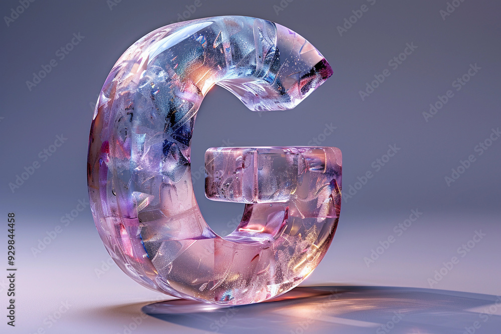 Fototapeta premium Cosmic Glass Letter G