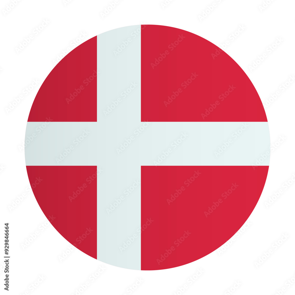 Flag of Denmark badge. Sign, emblem country identity Flag of Denmark badge. Sign, emblem country identity