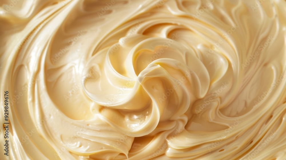 A swirl of creamy white frosting A swirl of creamy white frosting