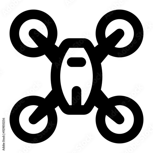 drone, quadcopter, aerial, flying, copter, aircraft, technology outline icon