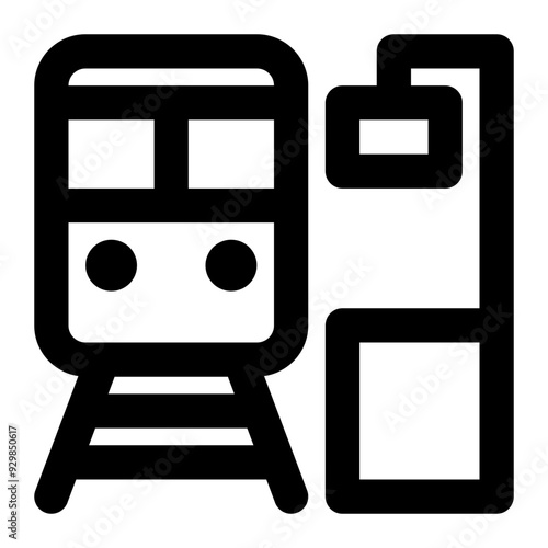train station, railway station, subway station, train, railway, public transport, transportation outline icon