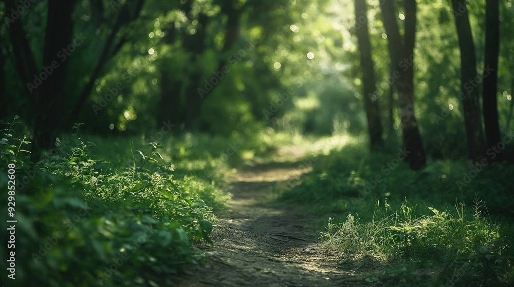 Fototapeta premium Serene Forest Pathway Ambiance
