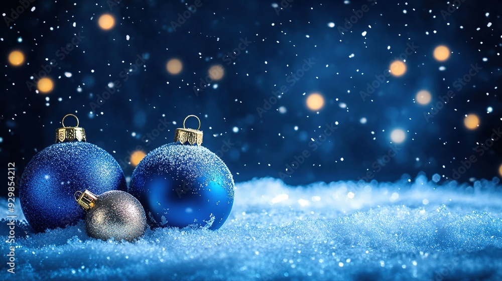 Winter Blue with Falling Snow Winter Blue with Falling Snow