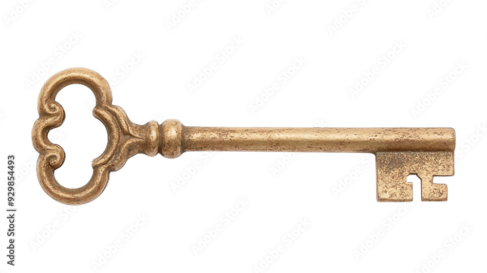 Golden key, isolated, PNG. Golden key, isolated, PNG.