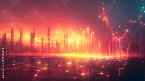 Abstract digital landscape ...