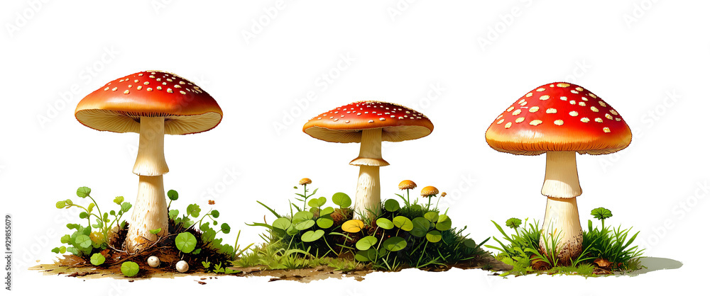 Illustration of a mushroom on a light background Illustration of a mushroom on a light background