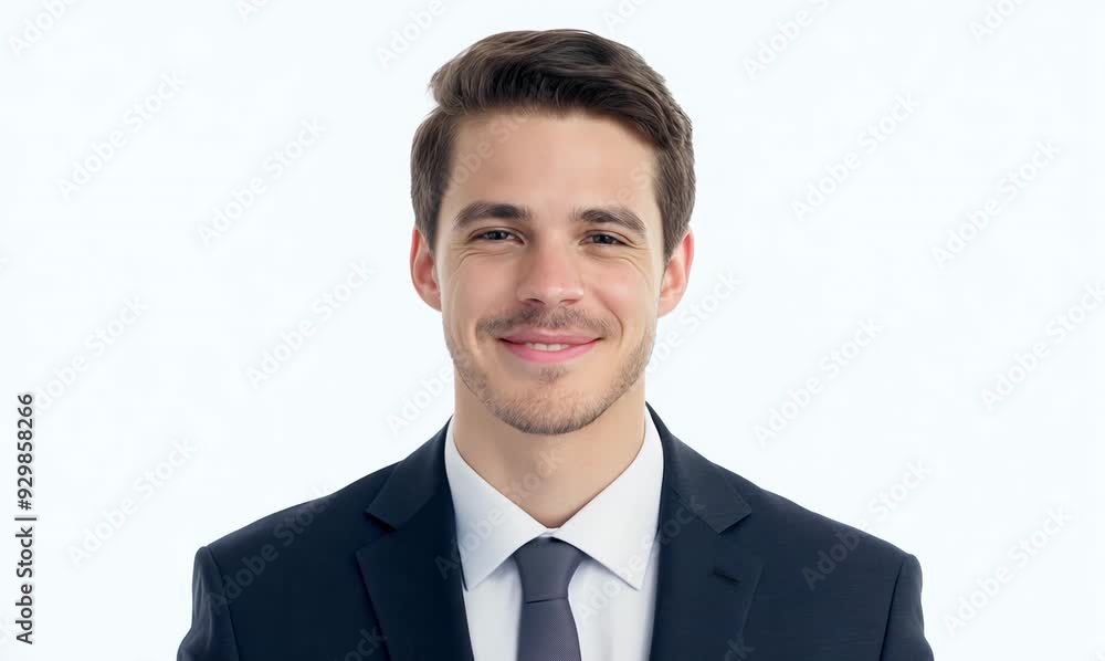 Portrait of a happy young businessman, isolated on white background. Portrait of a happy young businessman, isolated on white background.