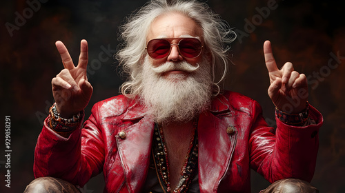 An elderly man in a vibrant...