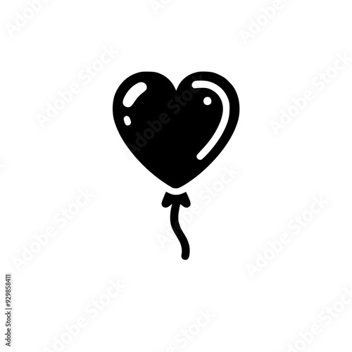 Love Balloon Silhouette Illustration