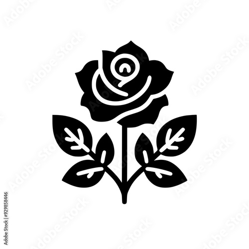 Rose Silhouette Illustration