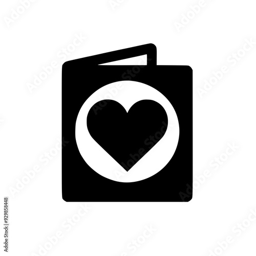 Valentine Card Silhouette Illustration
