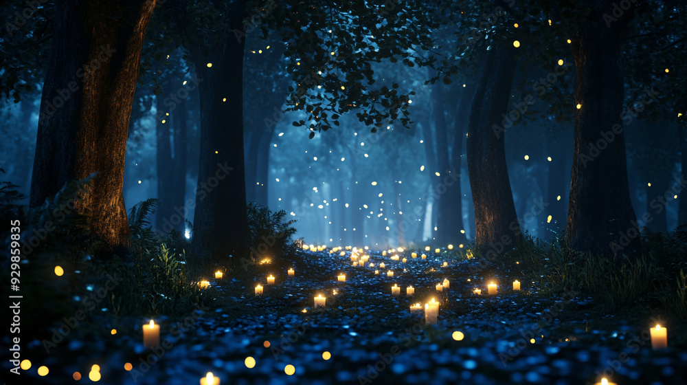 Naklejka premium Enchanted Forest Path.