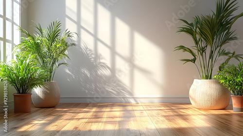 Bright room with potted pla...
