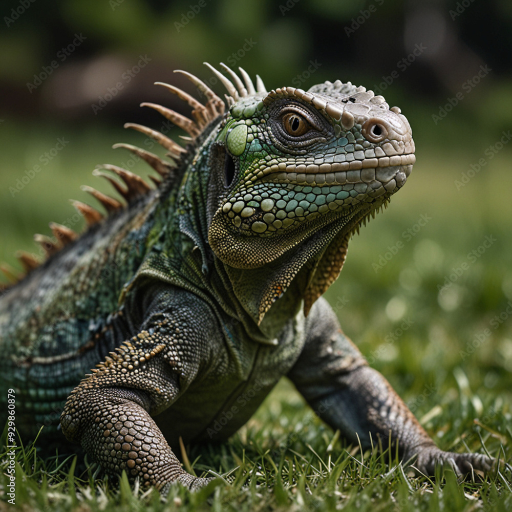 Fototapeta premium iguana in the zoo