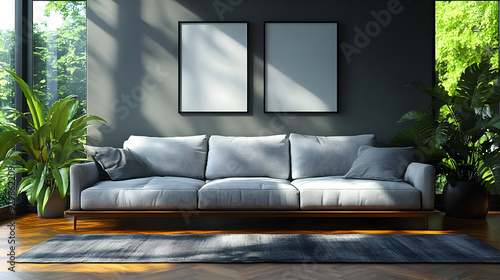 Cozy living room with a sof...
