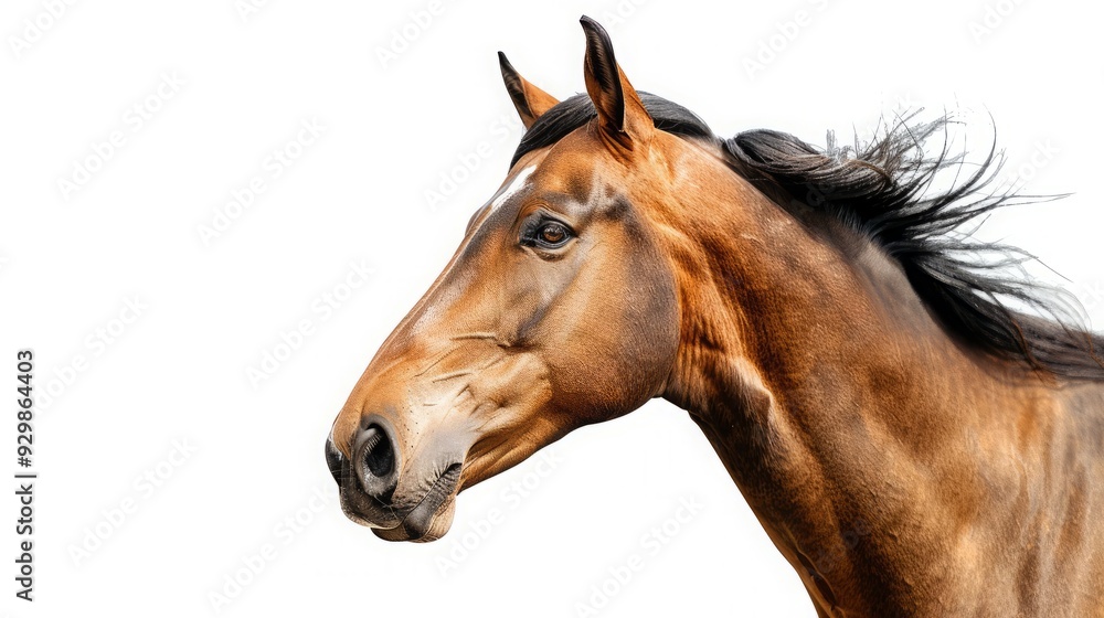 Fototapeta premium horse on white background.