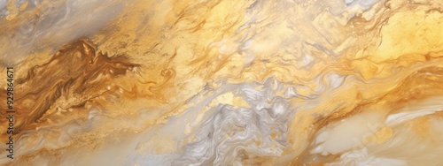 マーブル　黄色　茶色　白