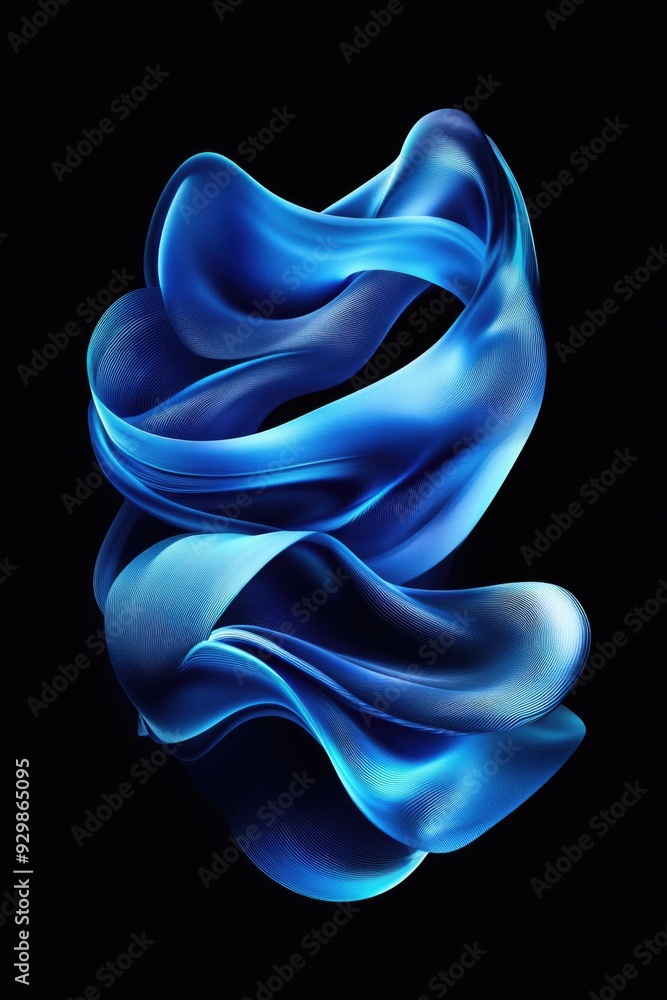 Curved Object Black Background Close Up