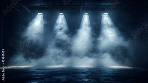 Wallpaper Mural Dramatic lighting with fog in an industrial space. Torontodigital.ca