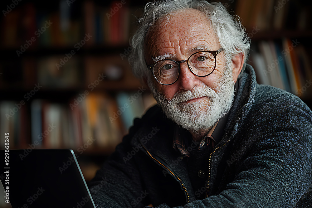 Senior man in a cozy cafe, focused on working with a laptop, symbolizing active aging and digital literacy.
Senior man in a cozy cafe, focused on working with a laptop, symbolizing active aging and digital literacy.